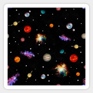 Cosmic Spring Floral Universe Magnet